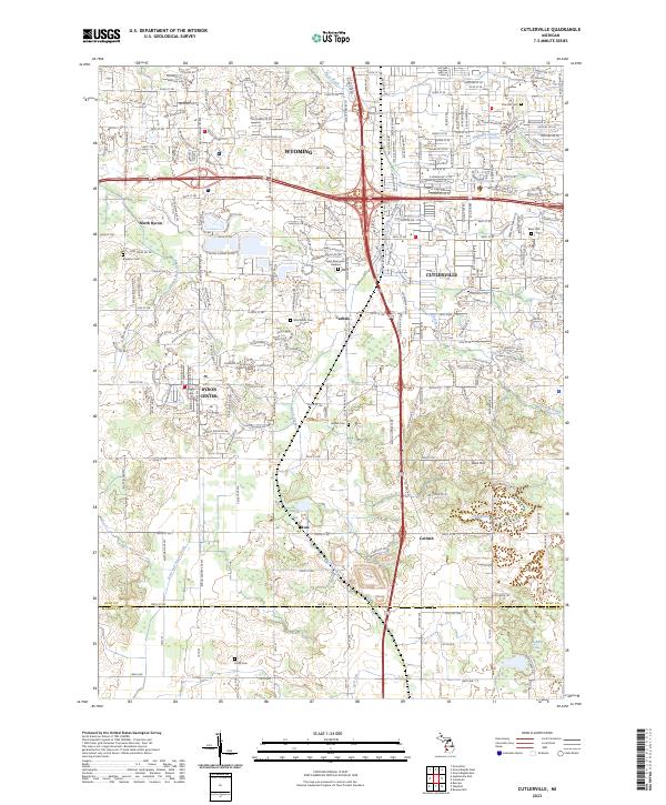 USGS Topographic Map – Cutlerville