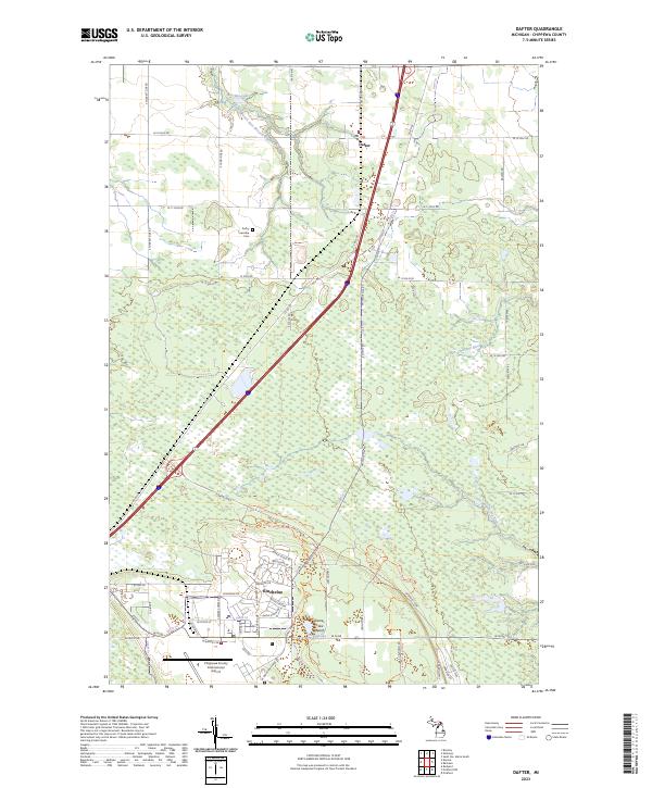USGS Topographic Map – Dafter