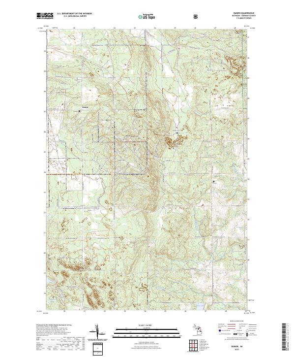 USGS Topographic Map – Damon