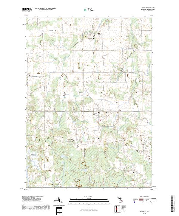 USGS Topographic Map – Dansville