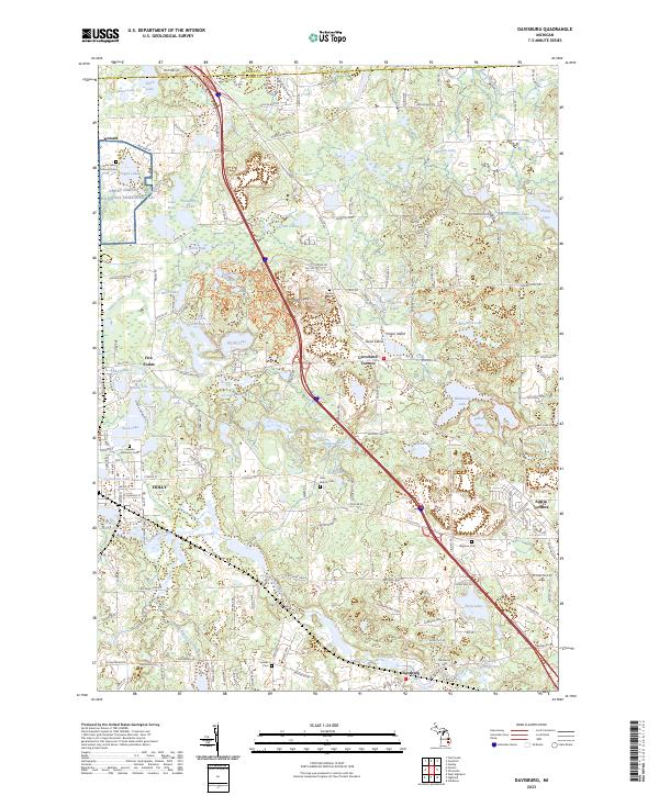 USGS Topographic Map – Davisburg