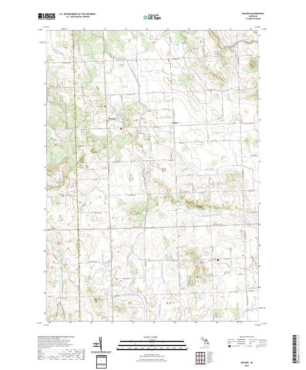 USGS Topographic Map – Decker