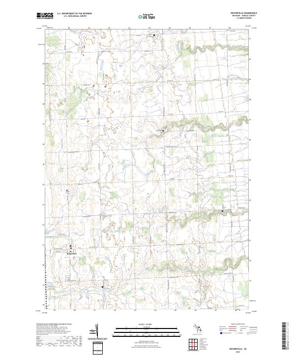 USGS Topographic Map – Deckerville