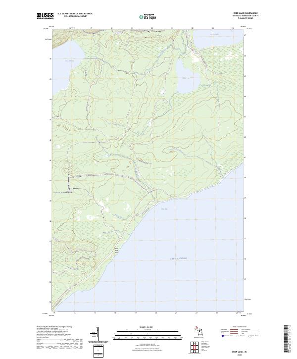 USGS Topographic Map – Deer Lake