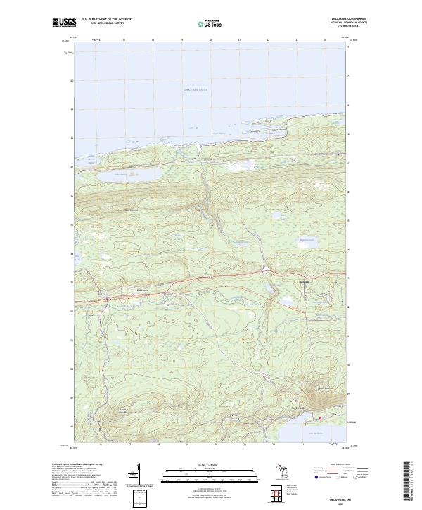 USGS Topographic Map – Delaware