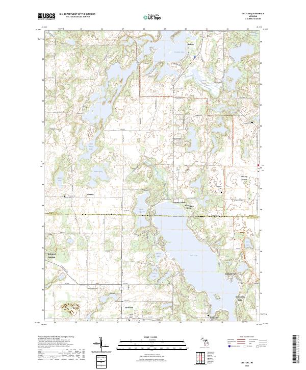 USGS Topographic Map – Delton
