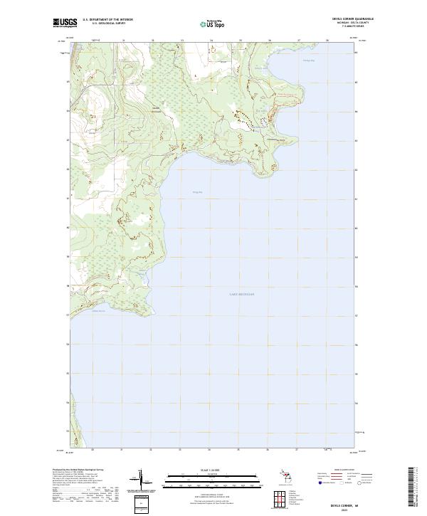 USGS Topographic Map – Devils Corner