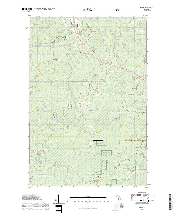 USGS Topographic Map – Diffin