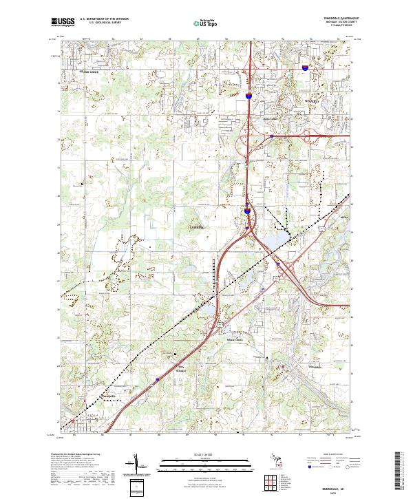 USGS Topographic Map – Dimondale