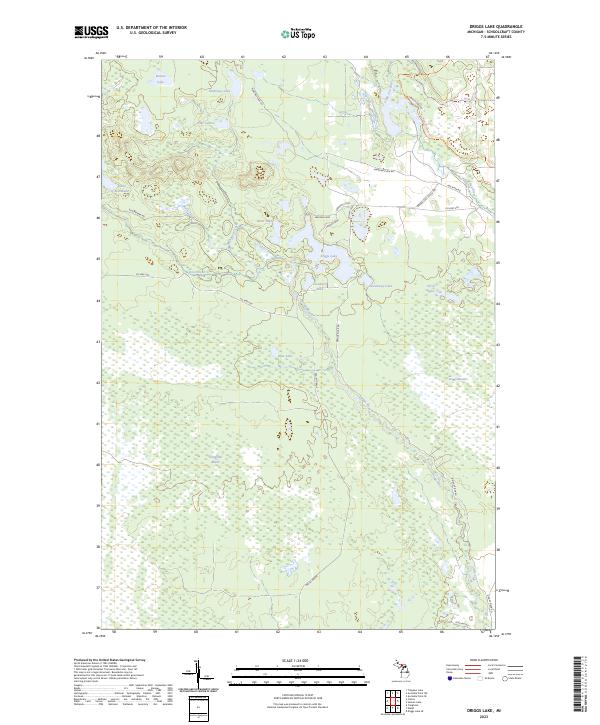 USGS Topographic Map – Driggs Lake