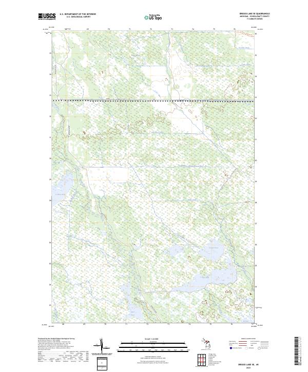 USGS Topographic Map – Driggs Lake SE