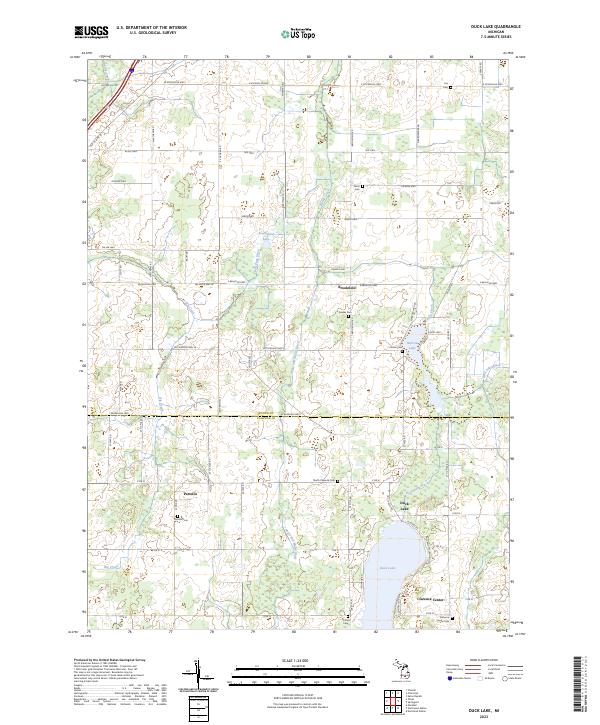 USGS Topographic Map – Duck Lake