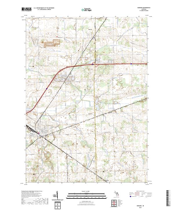 USGS Topographic Map – Durand