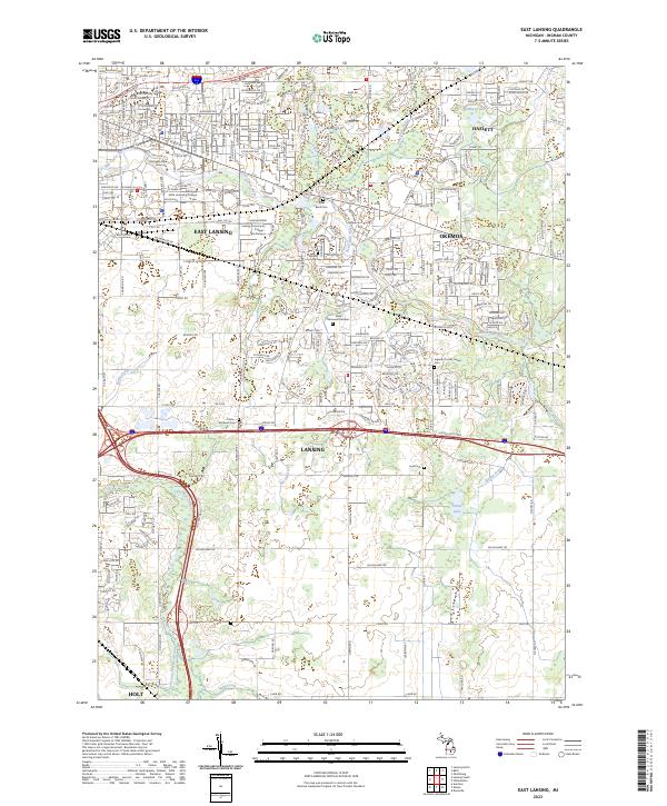 USGS Topographic Map – East Lansing