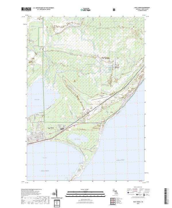 USGS Topographic Map – East Tawas