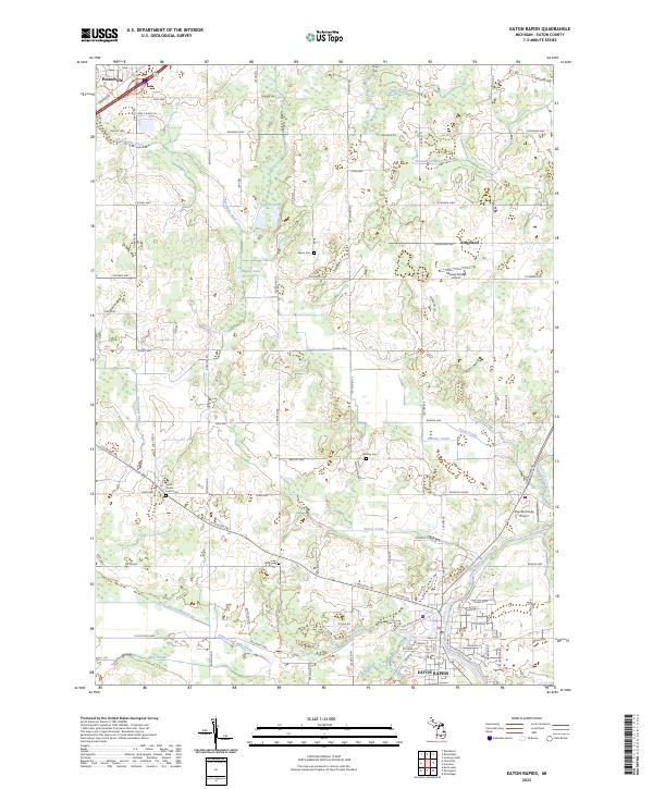 USGS Topographic Map – Eaton Rapids