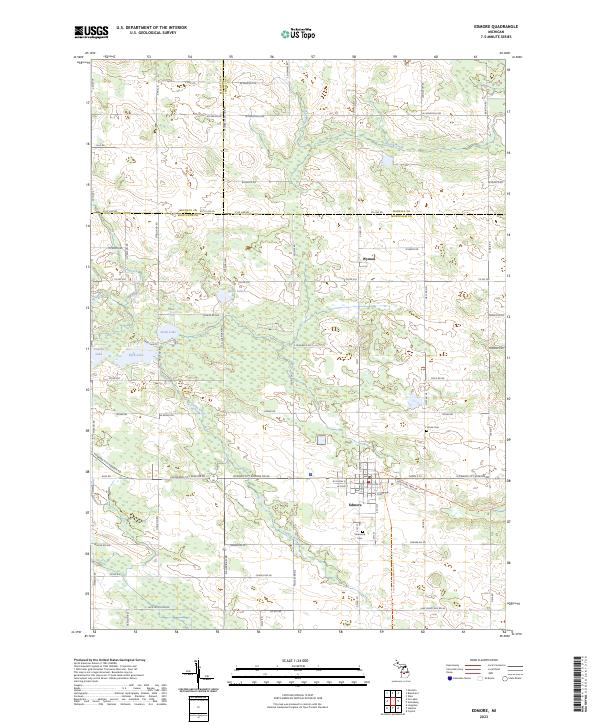 USGS Topographic Map – Edmore