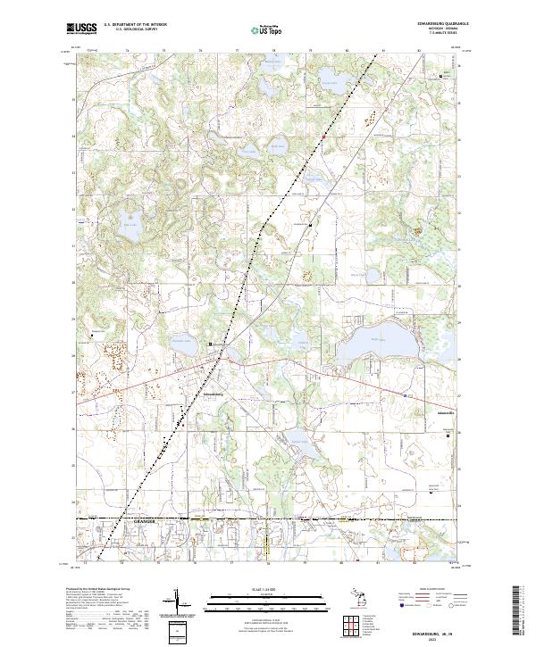 USGS Topographic Map – Edwardsburg