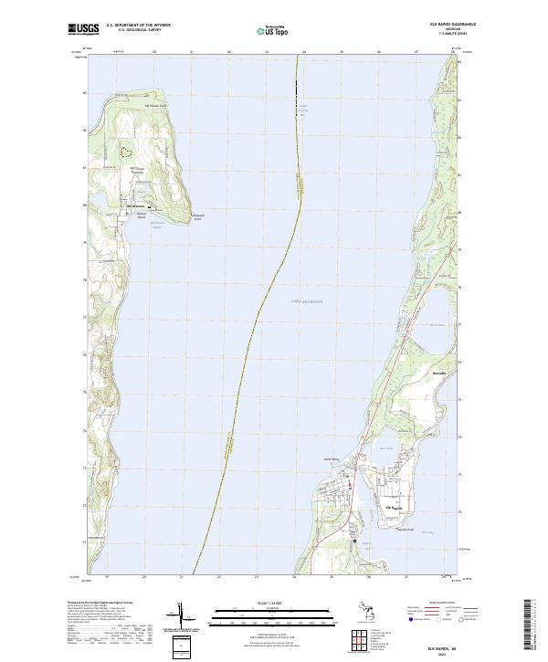 USGS Topographic Map – Elk Rapids