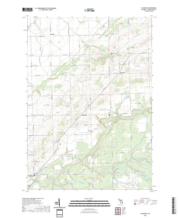 USGS Topographic Map – Ellington