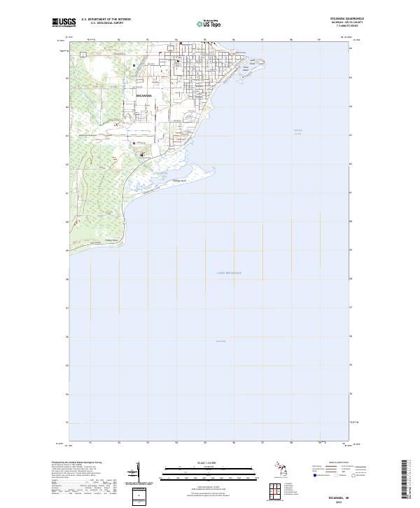 USGS Topographic Map – Escanaba