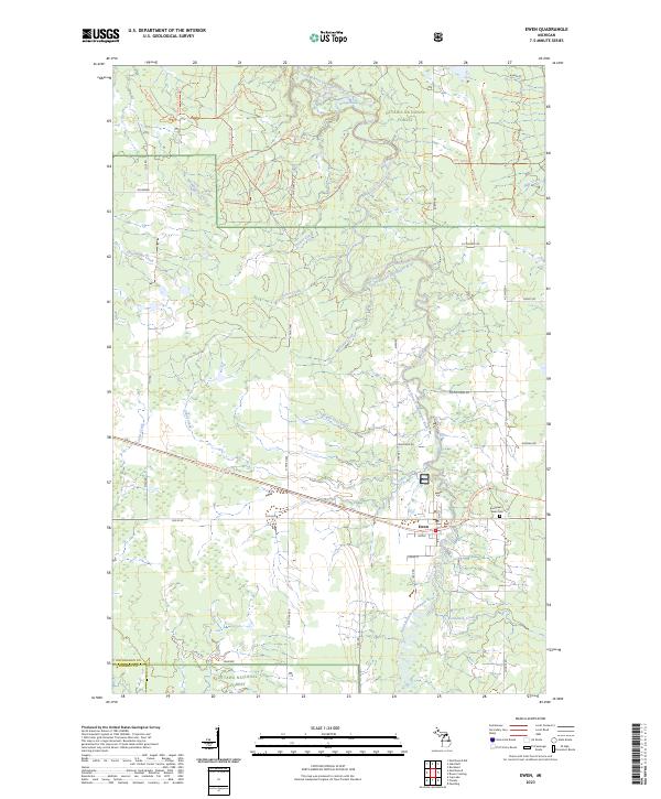 USGS Topographic Map – Ewen