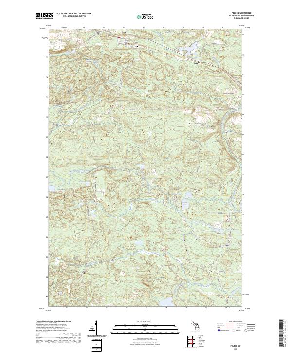 USGS Topographic Map – Felch