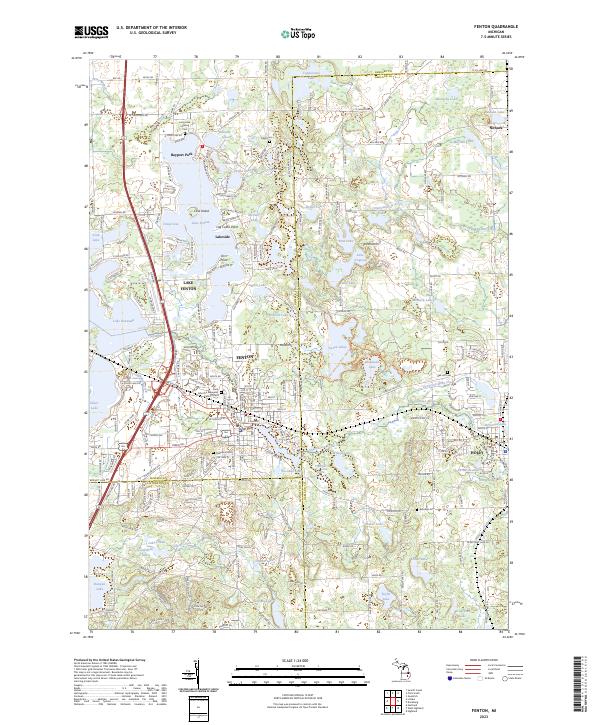 USGS Topographic Map – Fenton