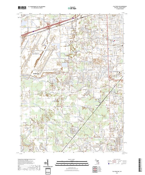 USGS Topographic Map – Flat Rock NE