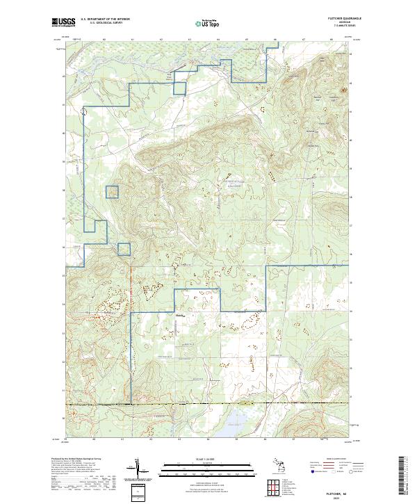USGS Topographic Map – Fletcher