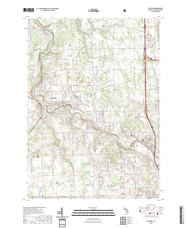 USGS Topographic Map – Flushing