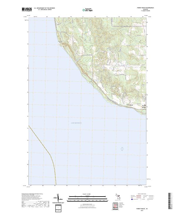USGS Topographic Map – Forest Beach