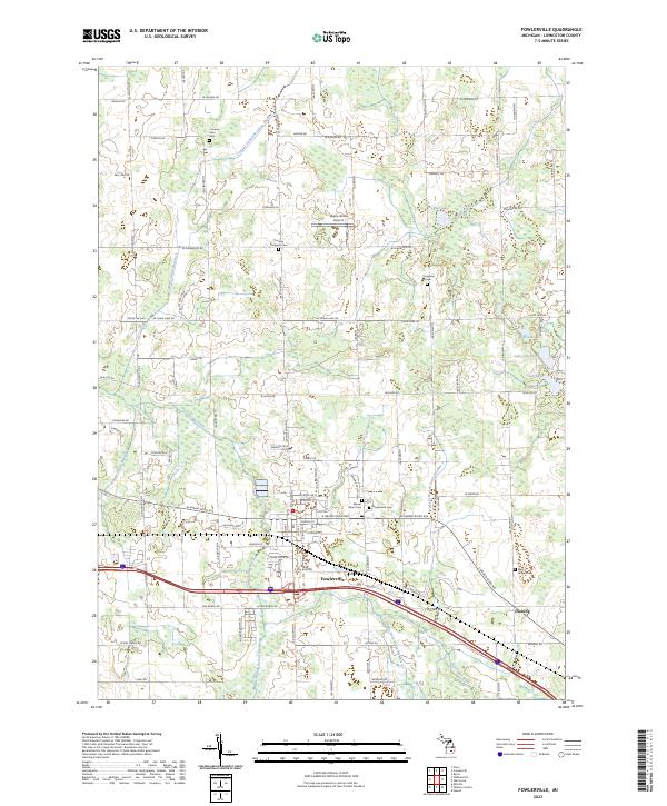 USGS Topographic Map – Fowlerville