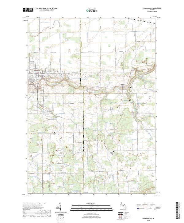 USGS Topographic Map – Frankenmuth