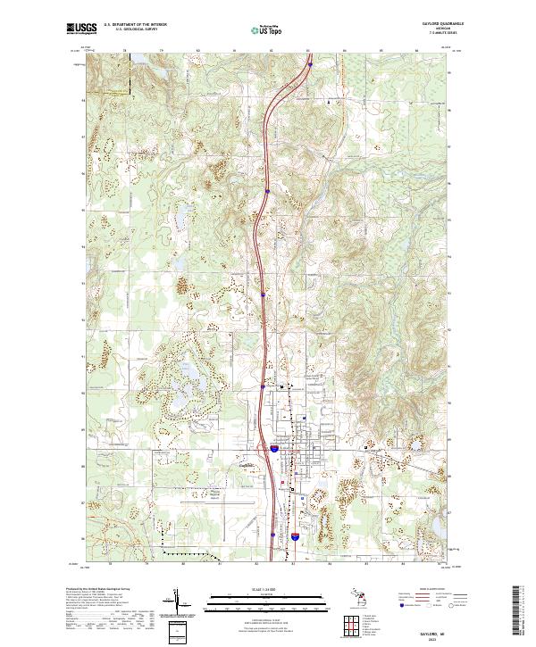 USGS Topographic Map – Gaylord