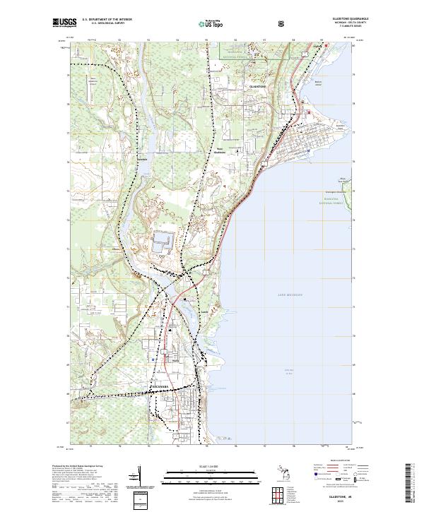 USGS Topographic Map – Gladstone