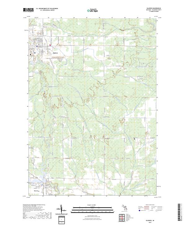 USGS Topographic Map – Gladwin