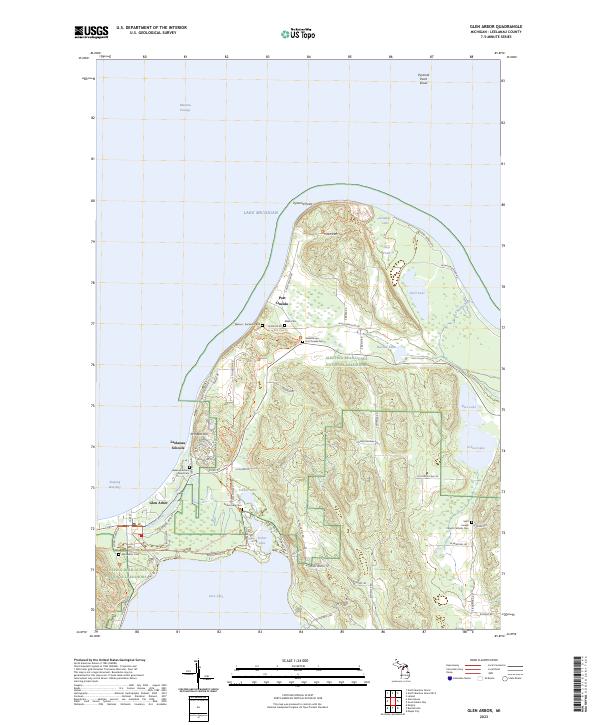 USGS Topographic Map – Glen Arbor