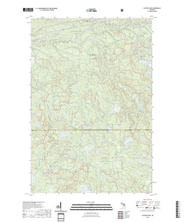 USGS Topographic Map – Glitter Lake