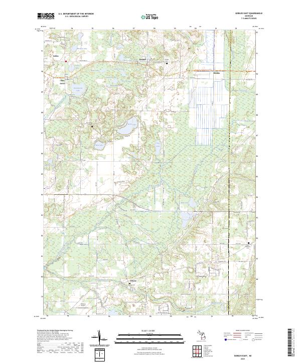 USGS Topographic Map – Gobles East