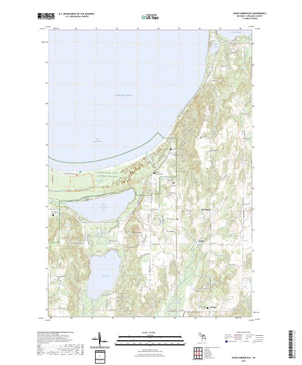 USGS Topographic Map – Good Harbor Bay