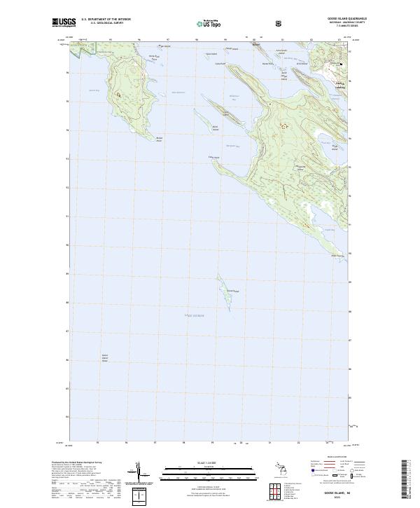 USGS Topographic Map – Goose Island