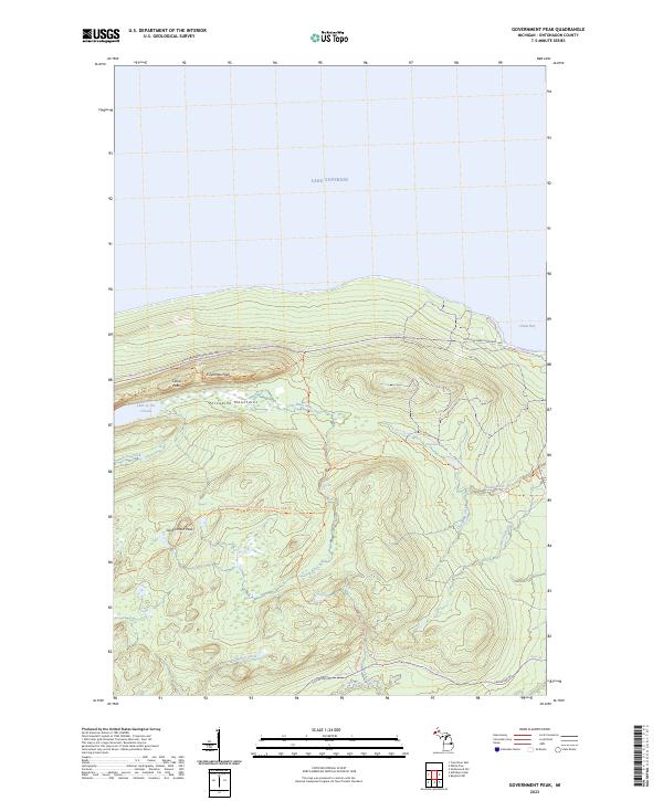 USGS Topographic Map – Government Peak