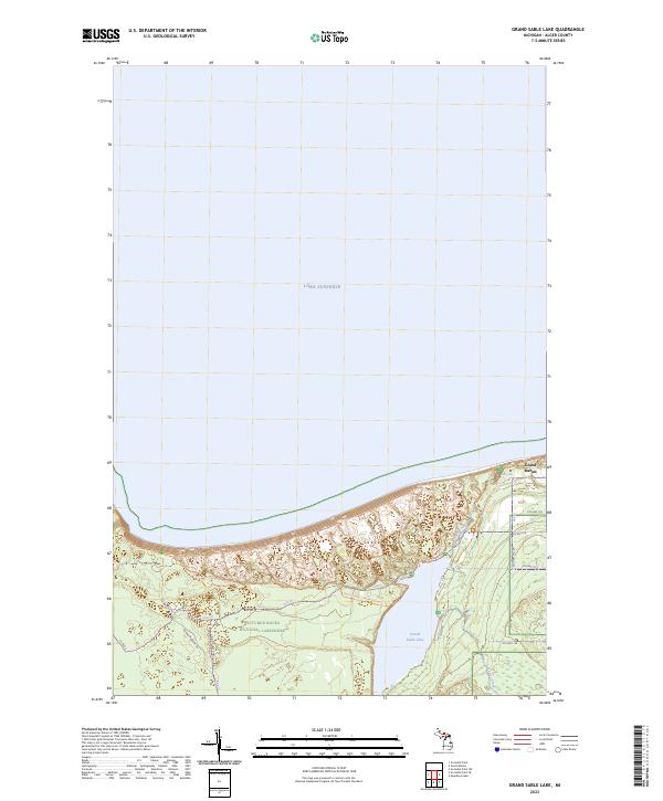 USGS Topographic Map – Grand Sable Lake