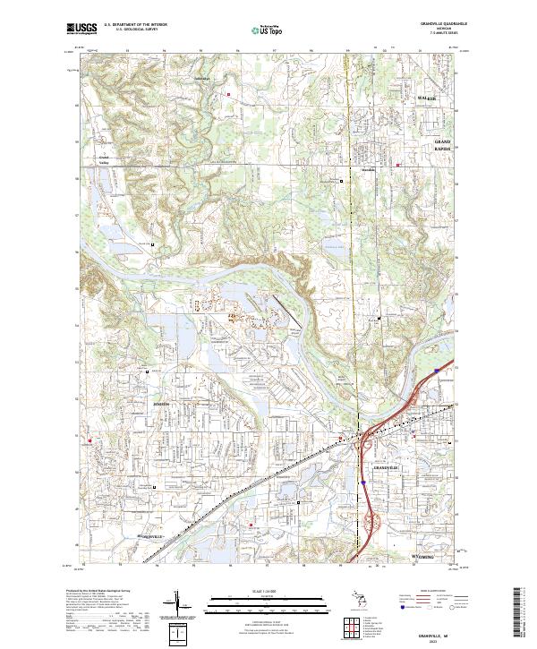 USGS Topographic Map – Grandville