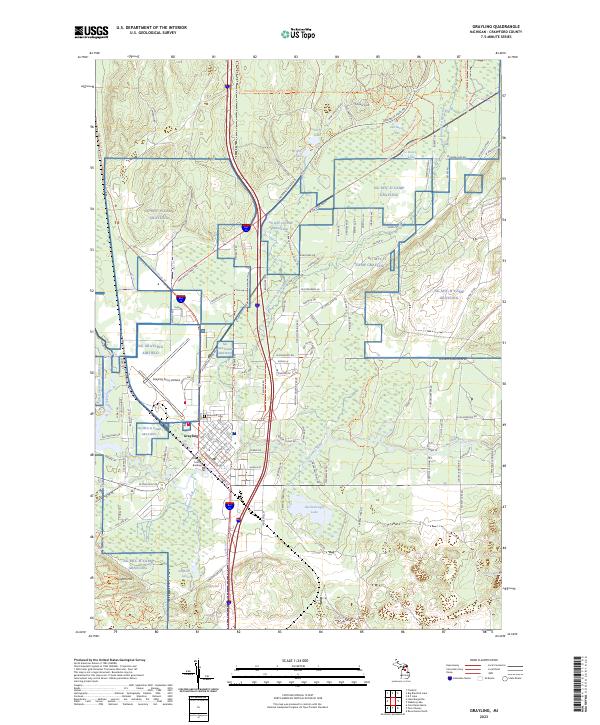 USGS Topographic Map – Grayling