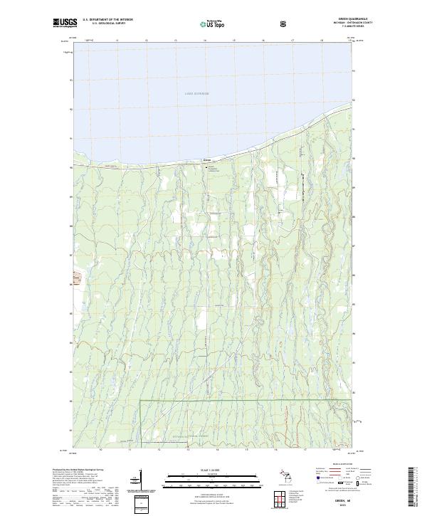 USGS Topographic Map – Green