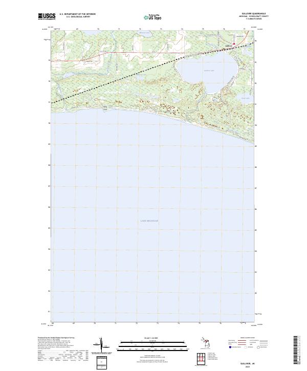 USGS Topographic Map – Gulliver