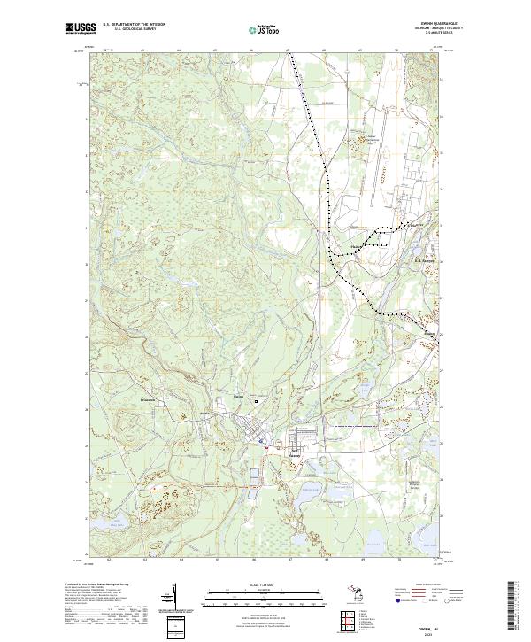 USGS Topographic Map – Gwinn