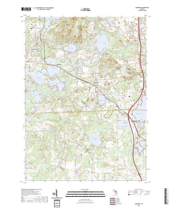 USGS Topographic Map – Hamburg
